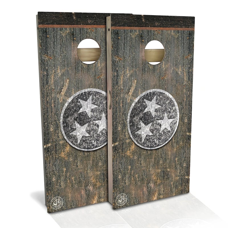 Tennessee Flag Rustic Outdoor Cornhole Board Set