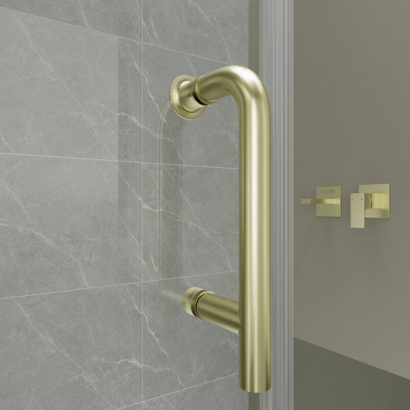 60'' x 72'' Alu-frame Glass Shower Tub Door in Nickel/Gold