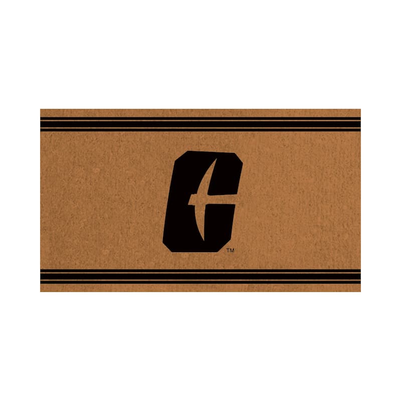 UNC Charlotte Monochrome Indoor/Outdoor Coir Door Mat - 28" x 16"