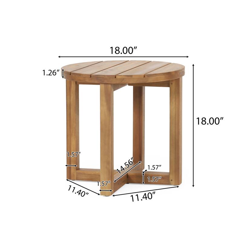 Christopher Knight Home - Brooklyn 3-Piece Outdoor Acacia Wood Patio Conversation Set with Wooden Slatted Coffee Table