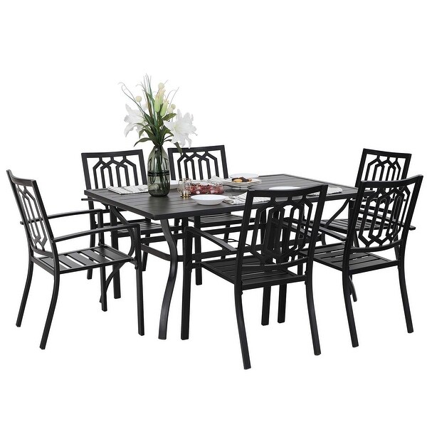 Elecwish 3 Piece Outdoor Patio Cast Aluminum Dining Set With 35 Inch Outdoor Dining Table With Umbrella Hole Lattice Design Tables Patio Lawn Garden Fcteutonia05 De