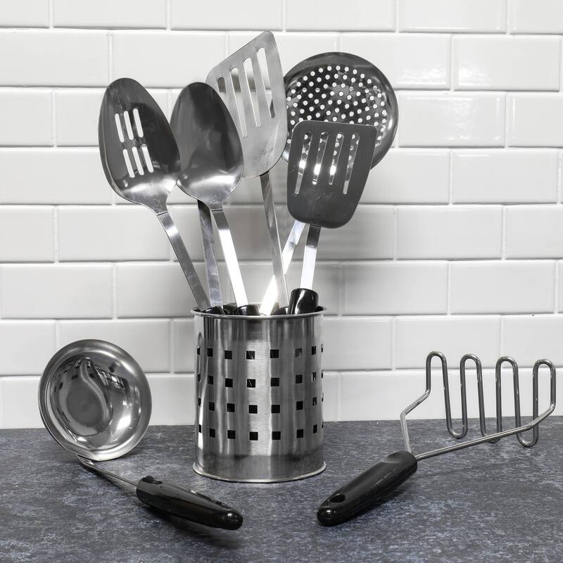 Chef Craft 8 Piece Select Stainless Steel Kitchen Tool and Utensil Set