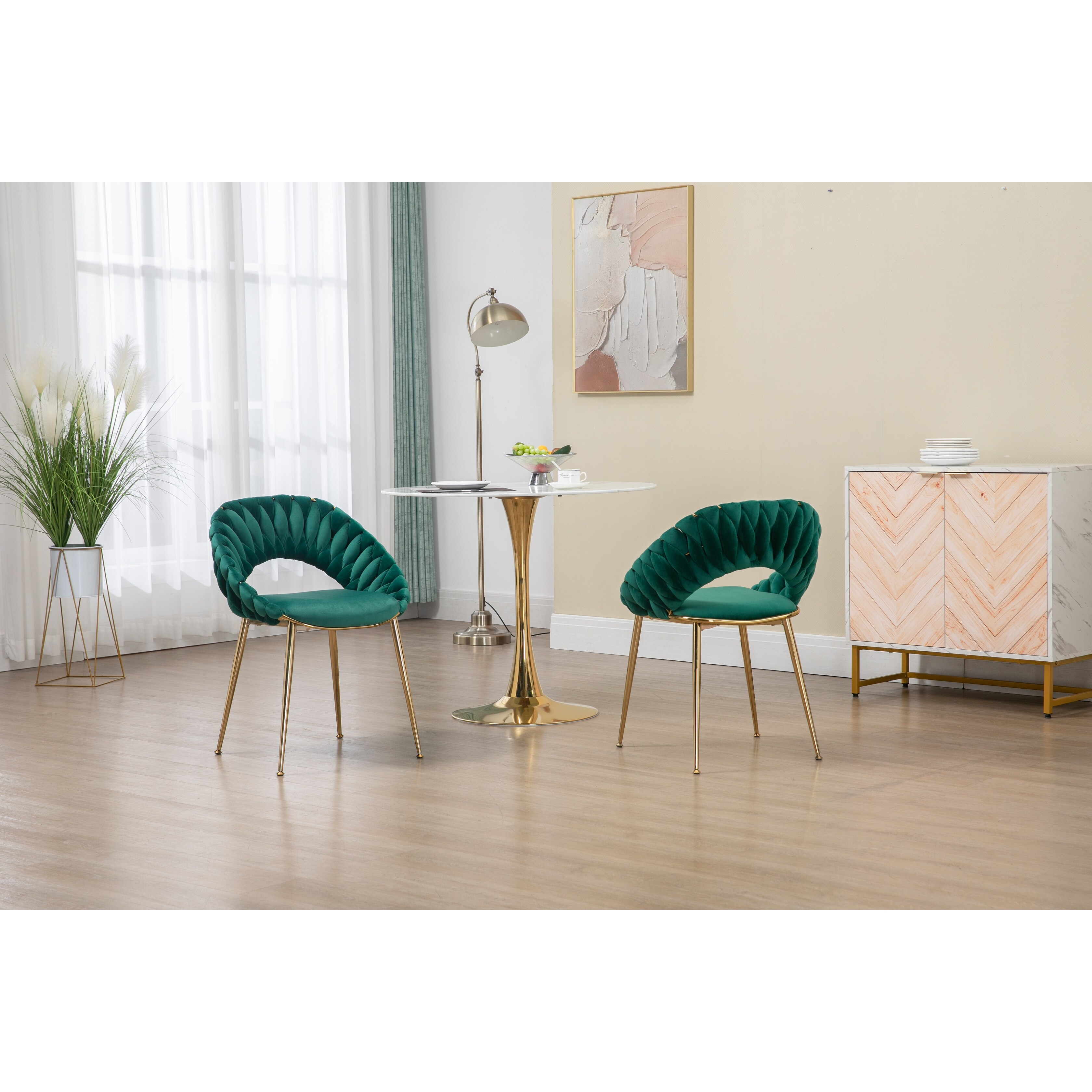 Velvet chairs with gold legs sales