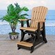 preview thumbnail 6 of 6, OS Home and Office Model Double Balcony Height Glider with Center Table in Cedar and Black