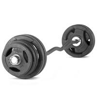 XMark XM-36701-BLACK-BAL-65 Olympic Curl Bar Set With 65 lb. Olympic Plates
