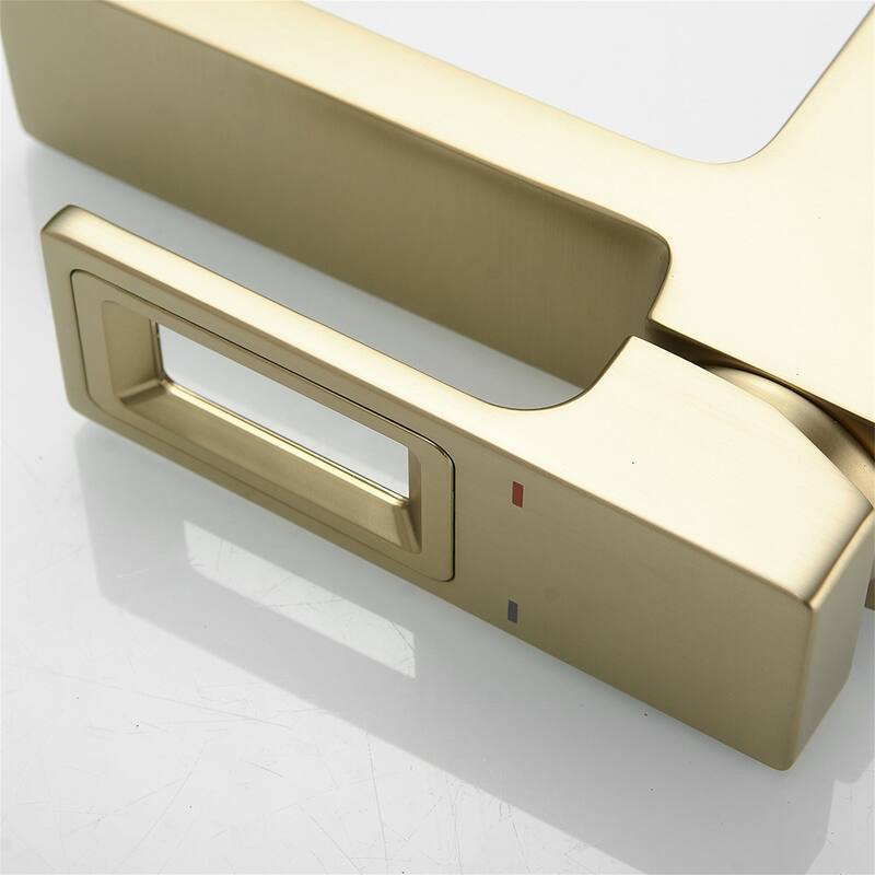 Single Handle Bathroom Faucet with Drain Set 1 Hole Brass Modern Waterfall Bathroom Sink Basin Vanity Faucets