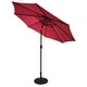 preview thumbnail 18 of 21, Sun-Ray 9' Round Solar Lighted Umbrella, Base Not Included