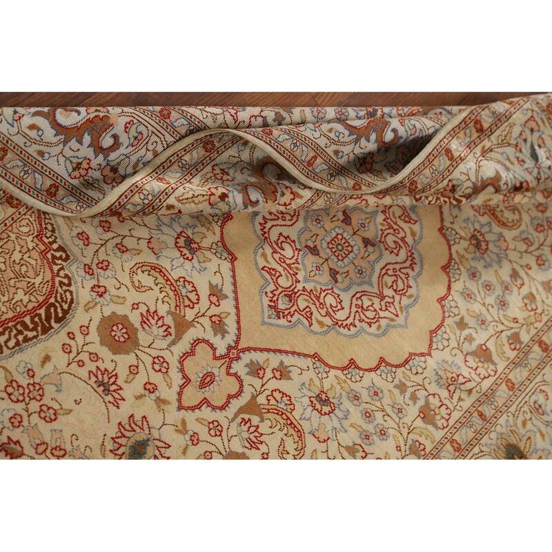 Hereke Vegetable Dye Turkey Foyer Rug Handmade Silk Carpet - 2'8" x 3'11"