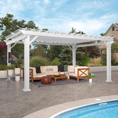 Backyard Discovery Hawthorne 16x12' Galvanized Steel Pergola w/ Canopy