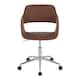 Option Brown Faux Leather/Chrome Metal