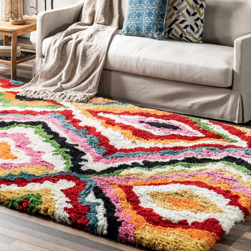 Nuloom Handmade Carnival Abbey Shaggy Area Rug