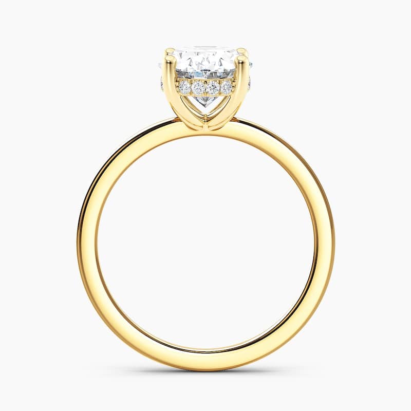 Auriya 14k Gold 0.75ctw Oval Hidden-Halo Lab Grown Diamond Engagement Ring