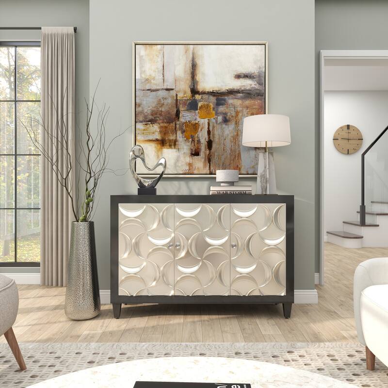 Silver Aluminum Metal Tall Hammered Vase