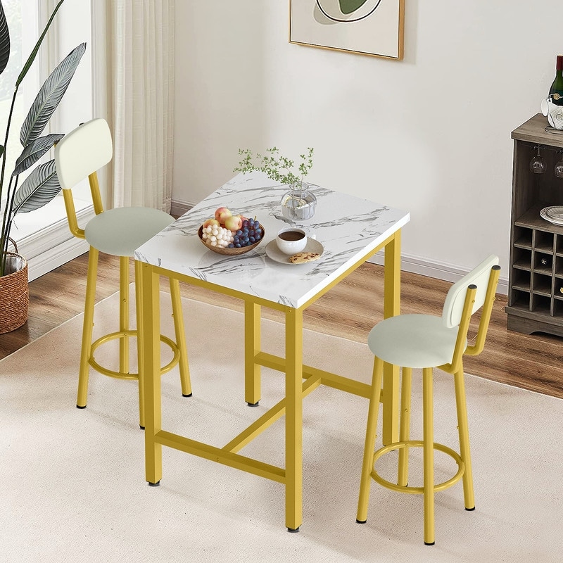 Pub table hotsell with leather chairs