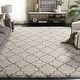preview thumbnail 3 of 18, SAFAVIEH Hudson Shag Vitchka Glam Trellis 2-inch Area Rug - Grey/Ivory - 4' x 6'