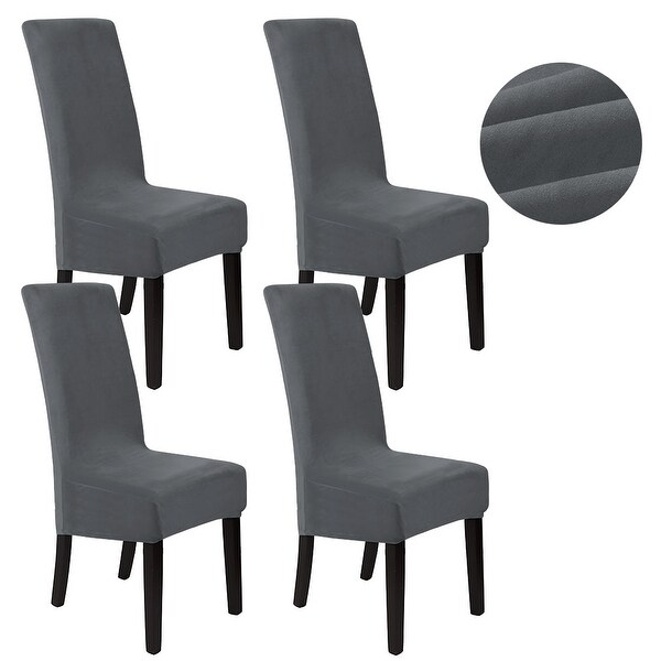 Details about   Velvet Chair Cover Spandex Elastic Chair Slipcover Dining Room Covers Seat Case 