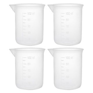 4pcs Measuring Cup Labs Clear PP Plastic Graduated Beakers - Bed Bath ...