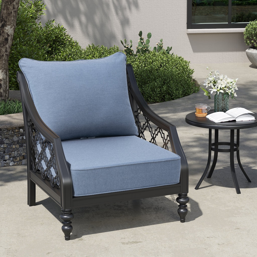 Outdoor Patio Deep Seat Sunbrella Fabric Cushion Set Chair Cushion