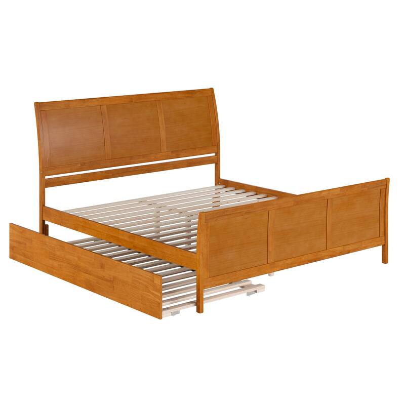 Portland Solid Wood Platform Bed with Matching Footboard and Trundle