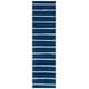 preview thumbnail 48 of 47, Martha Stewart by SAFAVIEH Chalk Stripe Wool/ Viscose Rug 2'6" x 10' Runner - Wrought Iron/Navy - Runner