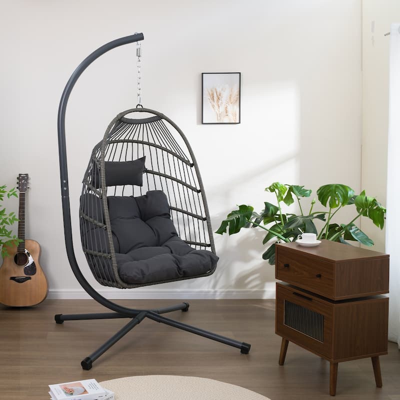 Outdoor Egg Hanging Chair with Stand