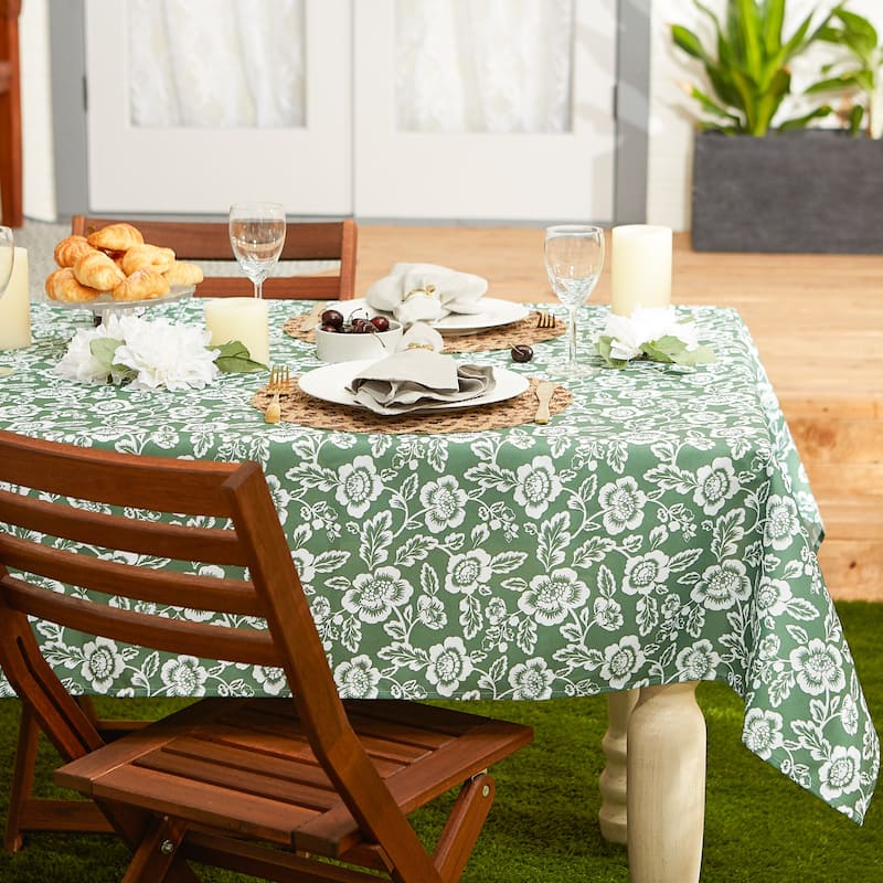 DII Garden Floral Print Outdoor Tablecloths