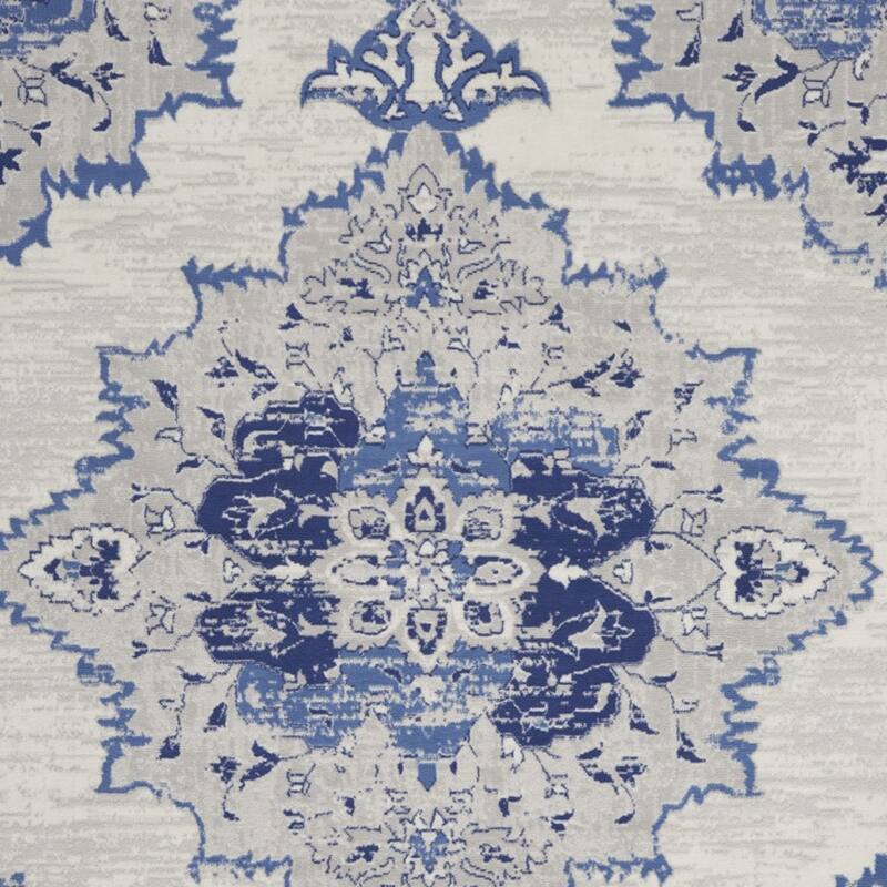 Power Loomed Distressed Floral Non Skid Stain Resistant Area Rug - 120' X '96' X '0.39