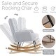 preview thumbnail 31 of 33, HOMYKA Teddy Rocking Chair Nursery Glider Modern Accent Armchair with High Backrest