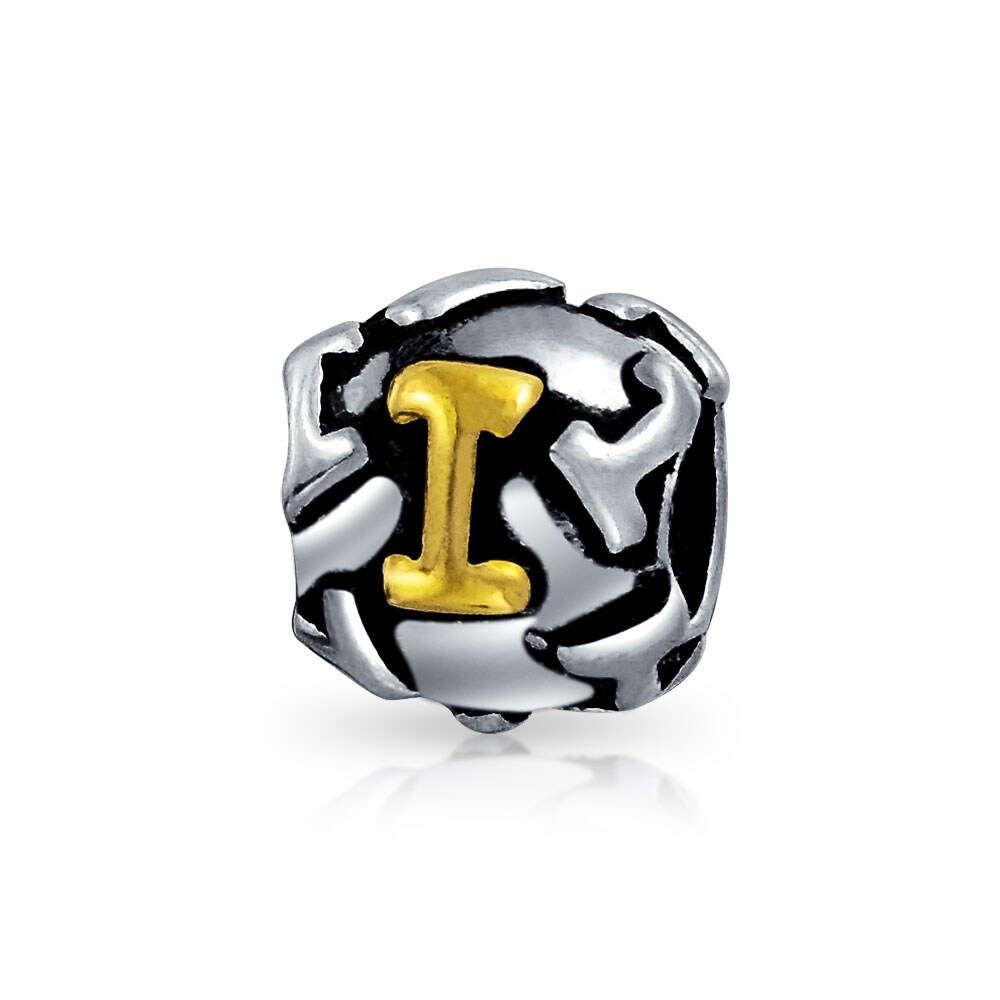 Shop Bling Jewelry Initial Letter I Alphabet Bead Charm Gold Plated 925 Sterling Silver On Sale Overstock 17985102