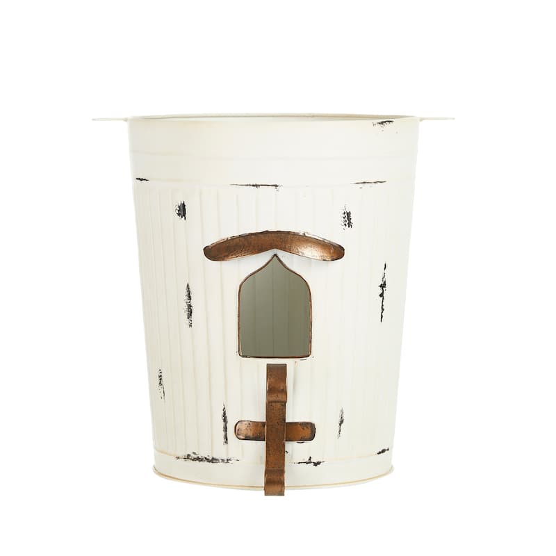 Glitzhome 29.75"H Farmhouse Distressed Metal Hanging Pagoda Birdhouse