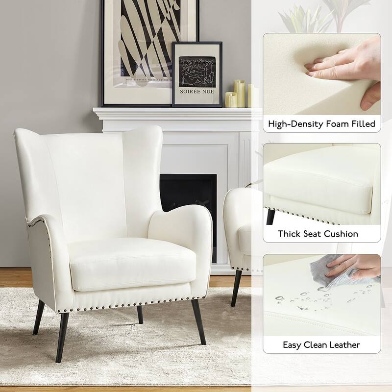 Invidiae Wooden Upholstered Armchair with Metal Legs