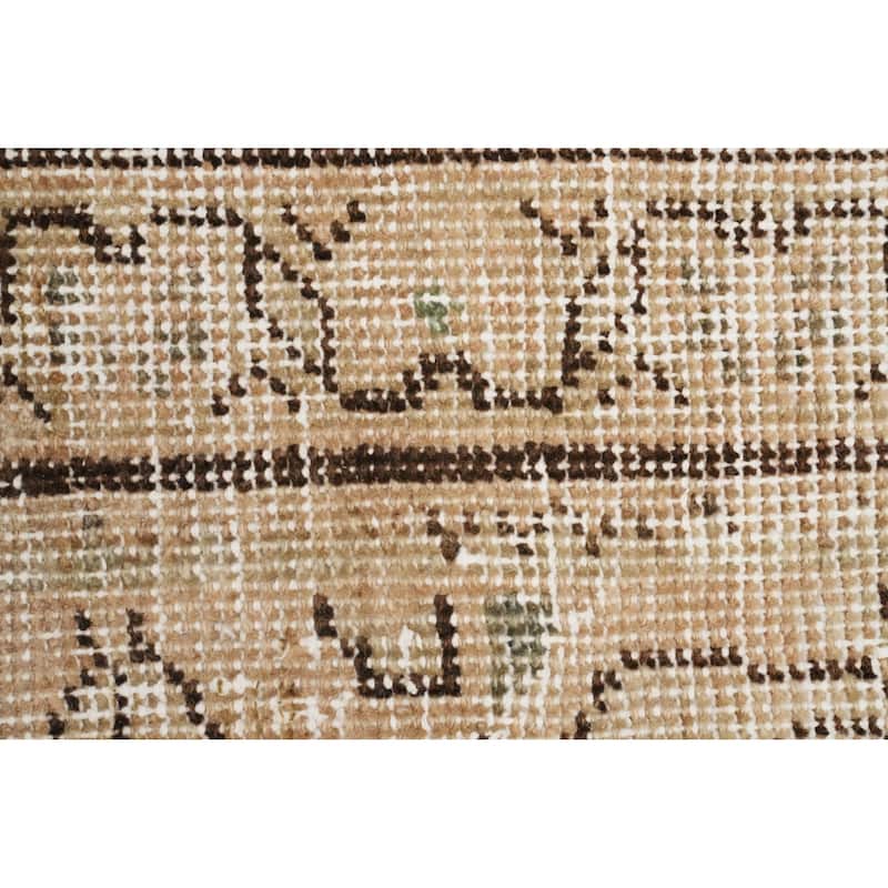 Hand Knotted Oriental 100% Wool Carpet Traditional All-Over Beige & Ivories Tabriz Area Rug - 10' 9'' X 7' 0''