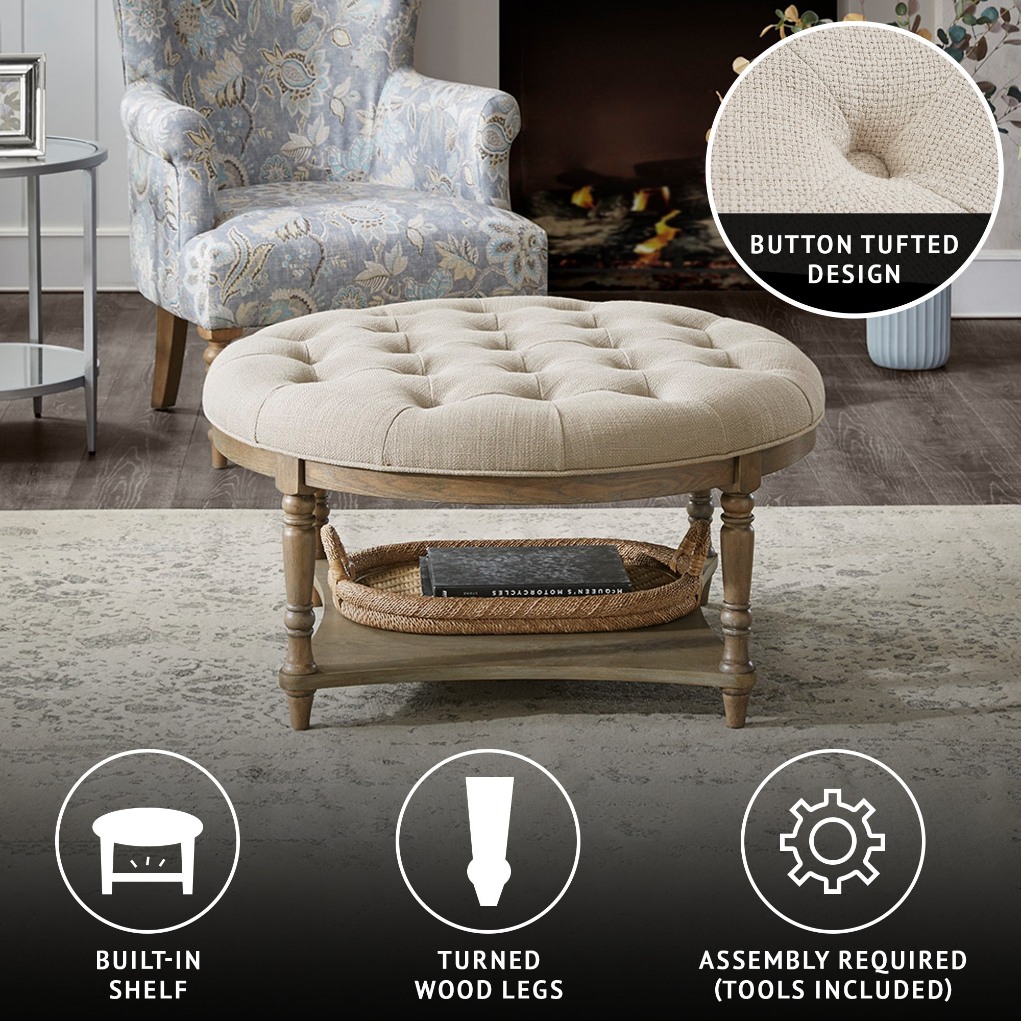 Cedric Accent Ottoman by Martha Stewart On Sale Bed Bath