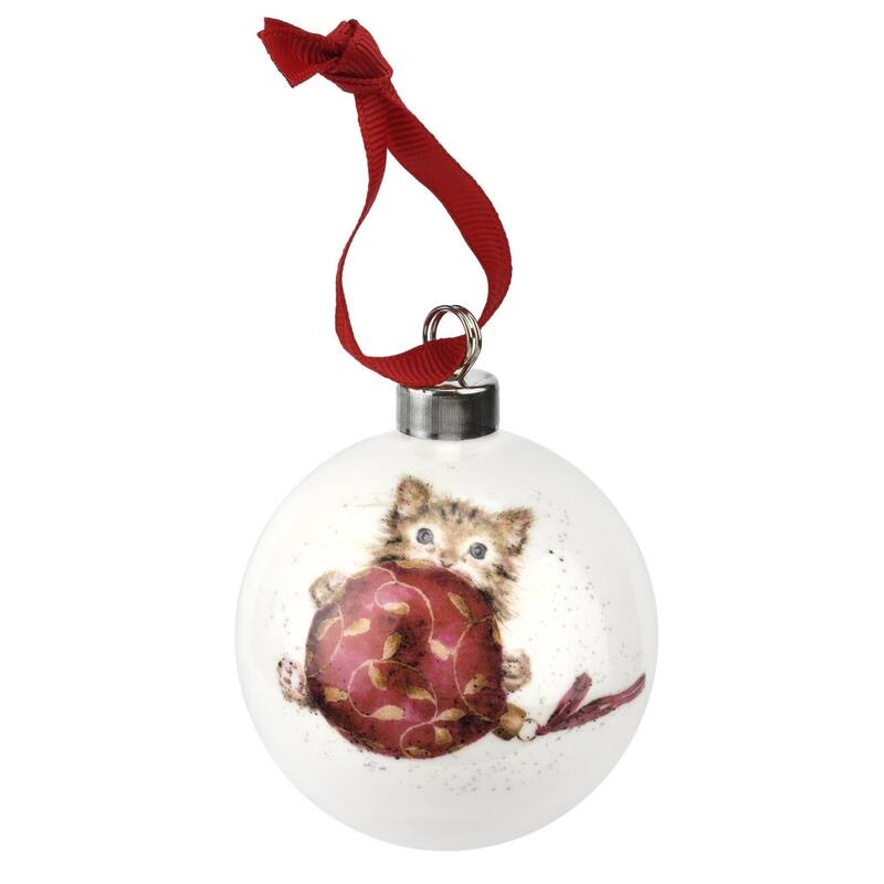 Royal Worcester Wrendale Designs Christmas Bauble