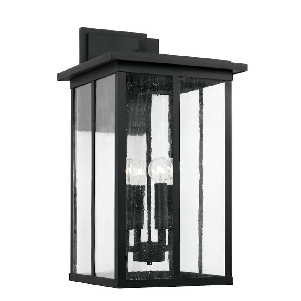 Barrett 11.5" 4-light Outdoor Wall Lantern w/ Antiqued Glass