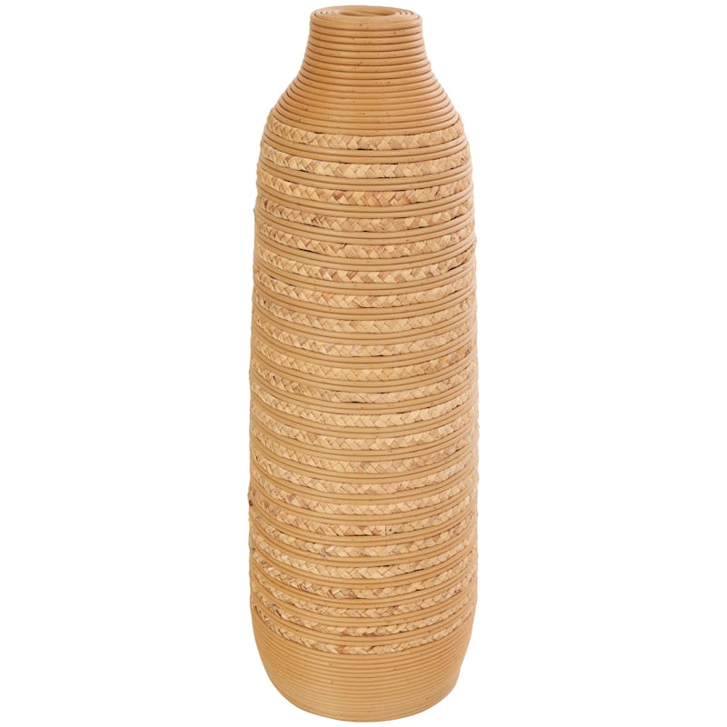 Artisan Crafted Light Brown Seagrass Vase