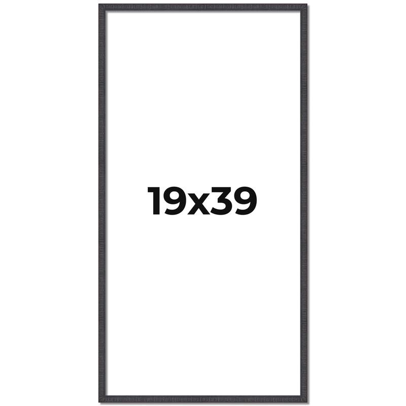 19x39 Frame Brown Solid Wood Picture Frame - Complete Modern Photo