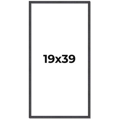 19x39 Frame Brown Solid Wood Picture Frame - Complete Modern Photo