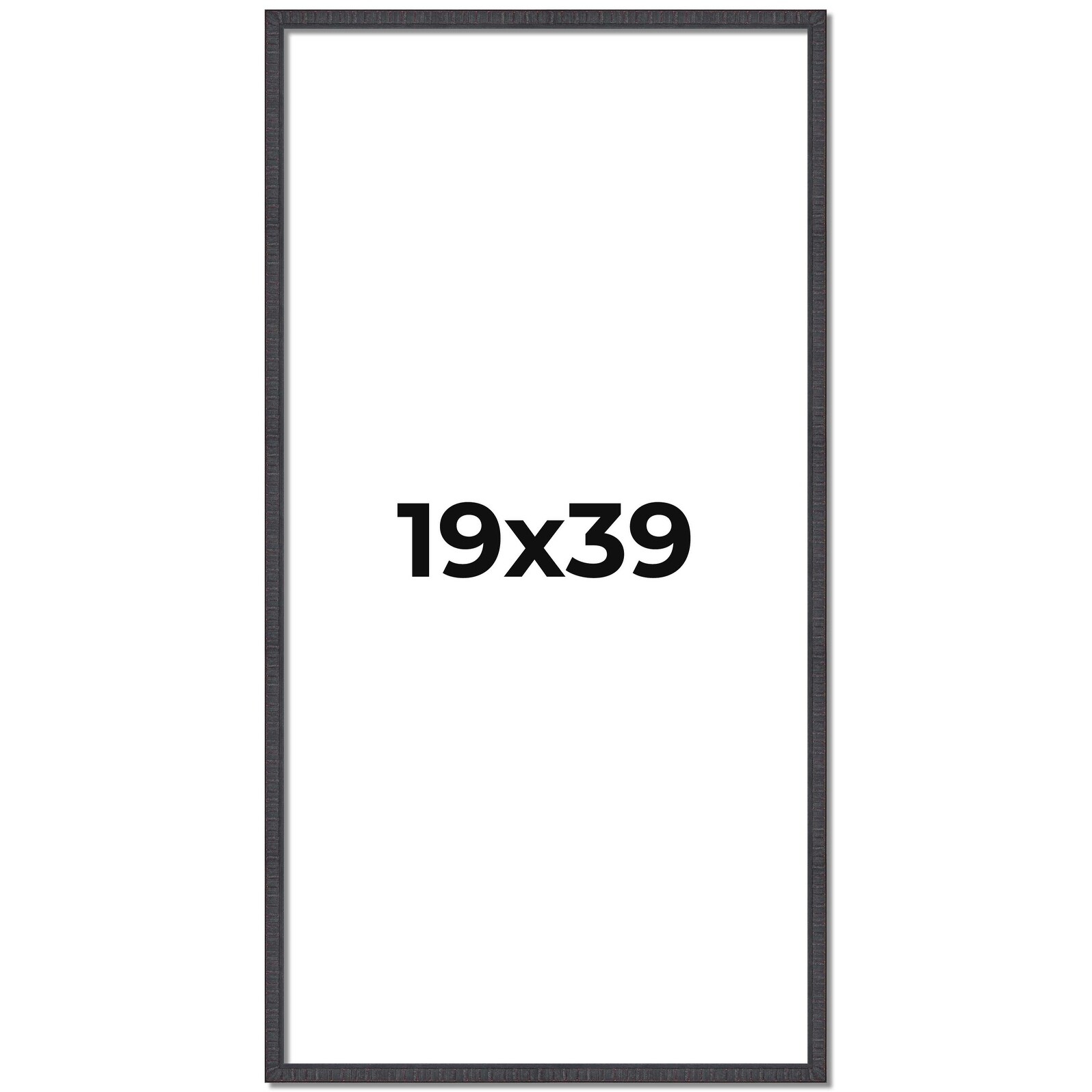 19x39 Frame Brown Solid Wood Picture Frame - Complete Modern Photo