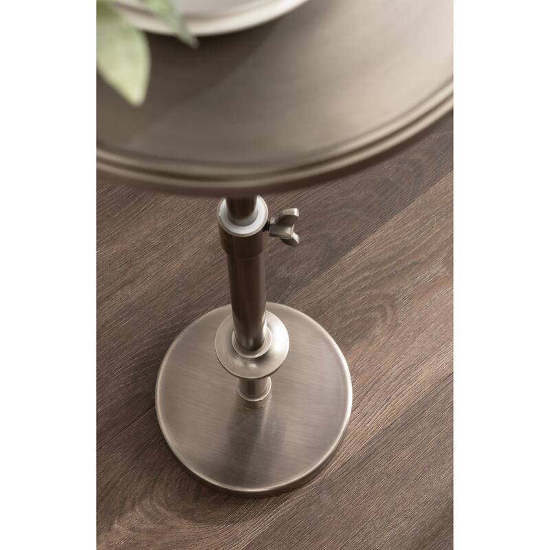 Kate and Laurel Engles Adjustable Polished Metal Table and Plant Stand