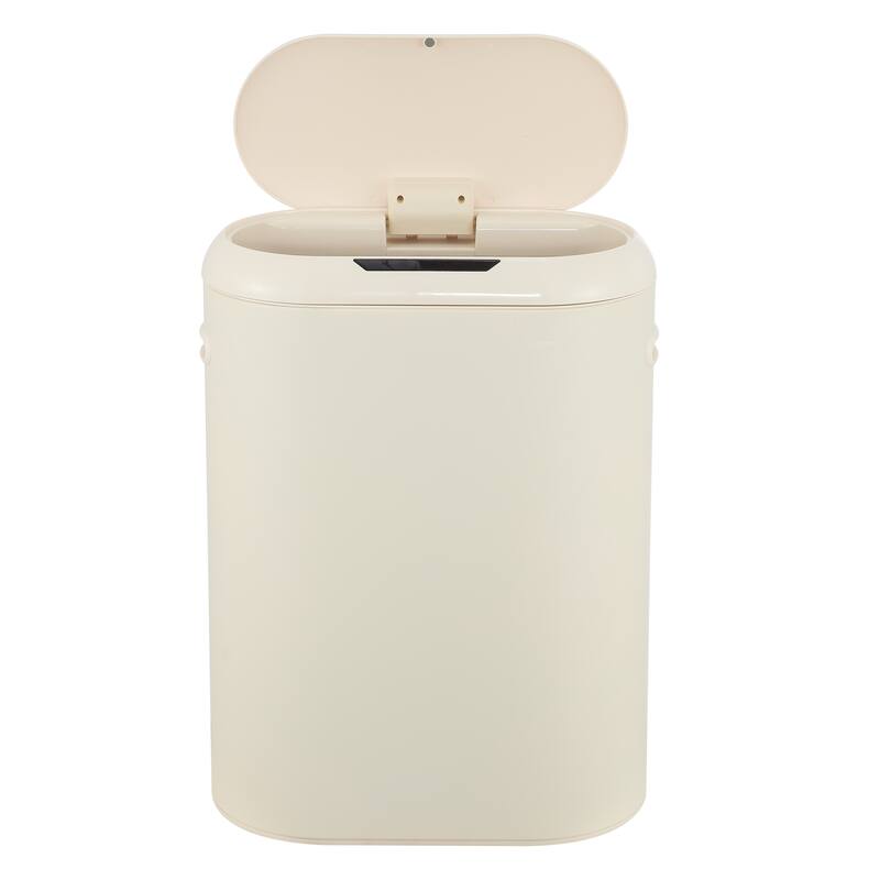 happimess Robo Kitchen 13.2-Gallon Slim Oval Motion Sensor Touchless Trash Can with Touch Mode