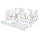 preview thumbnail 36 of 34, Full Daybed with Guardrails & Drawers - Space-Saving Design