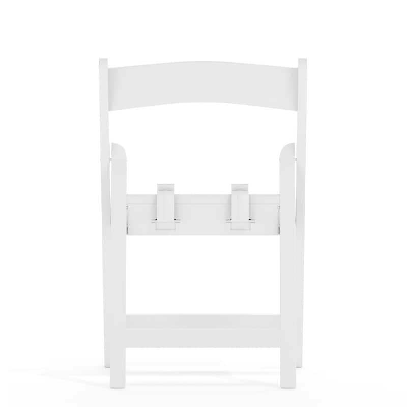 11 Pack Kids White Resin Folding Chair with White Vinyl Padded Seat