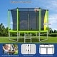 preview thumbnail 15 of 22, 10ft Round Outdoor Trampoline with Safety Enclosure Net and Ladder