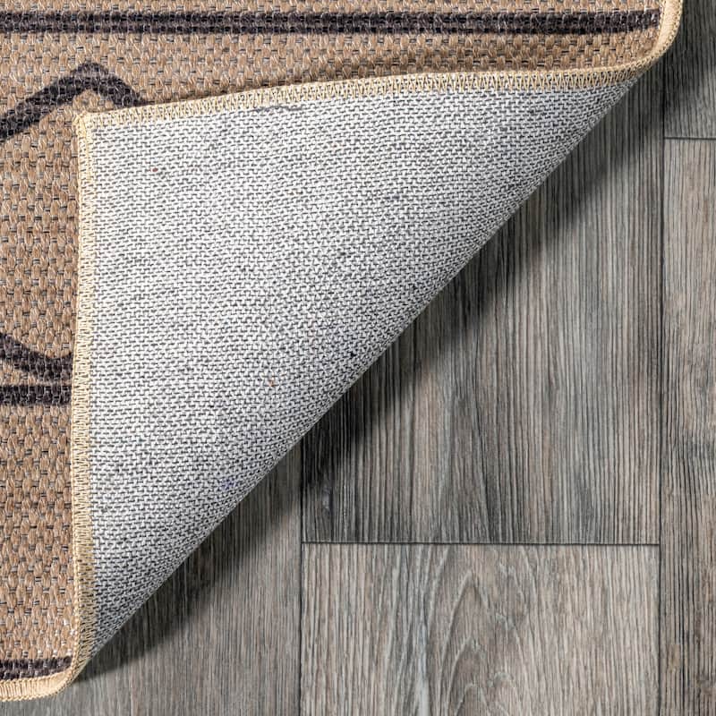 Nuloom Elin SuperiorWash Moroccan Border Easy-Jute Machine Washable Area Rug