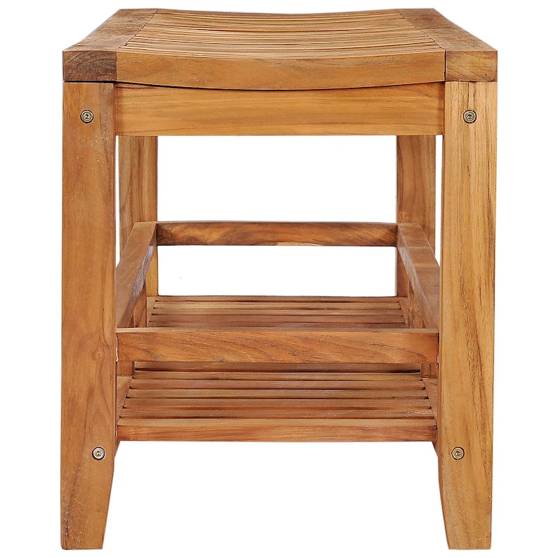 Chic Teak Bahama Teak Wood Shower Stool / Patio Bench, 47 inch