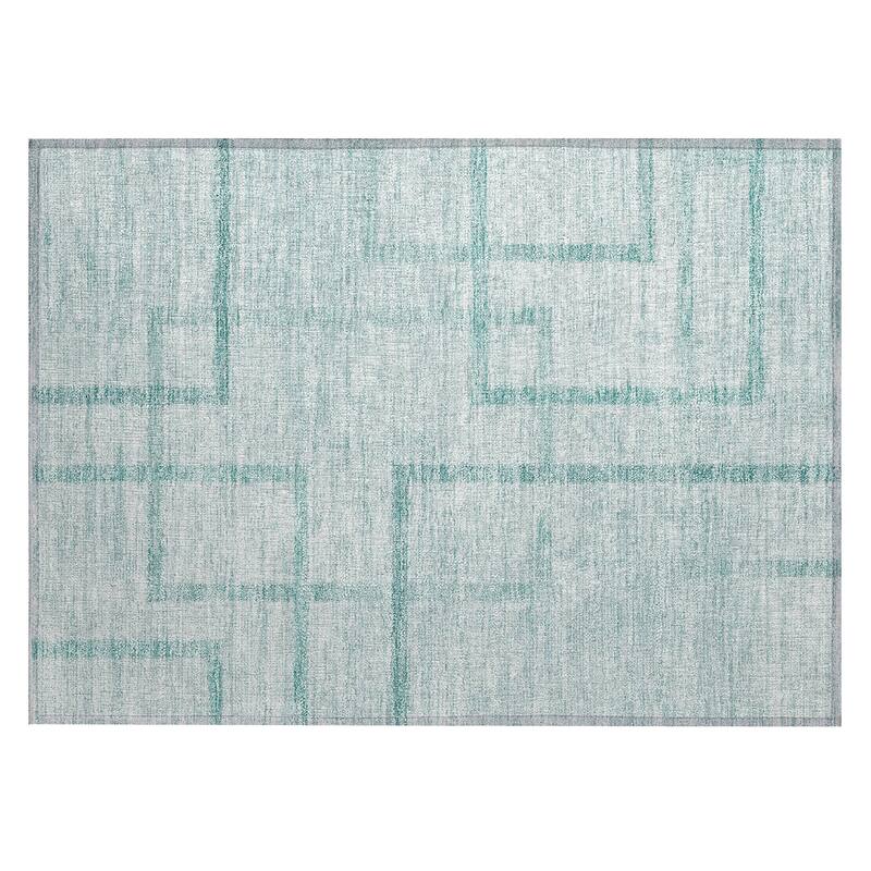 Machine Washable Indoor/ Outdoor Chantille Contemporary Geo Rug