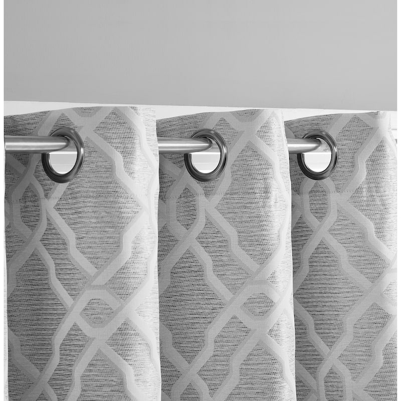 Blackout Window Curtains With Modern Print Design (Set of 2)