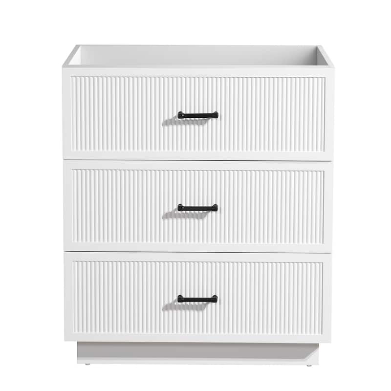 Modern 29-Inch Floating Vanity Cabinet, Durable MDF, White Sink, Convenient Storage, Easy Installation