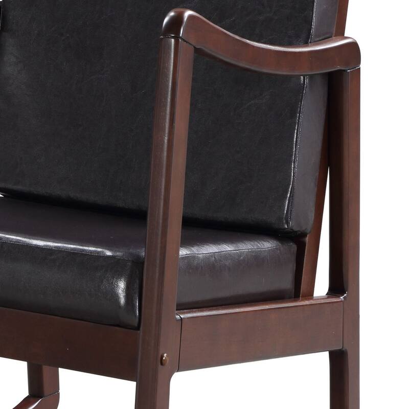 Dark Brown and Espresso Rocking Chair with Armrest Constructed of solid hardwood,Beautifully designed with wide seat